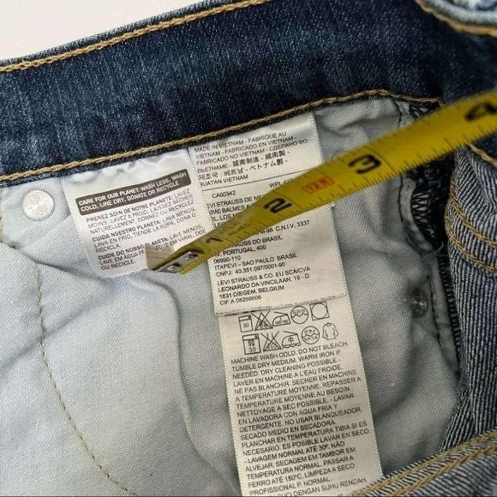 LEVIS 505 ‎ Blue Jeans 30 Waist Classic Straight Leg Short Inseam 27.75
